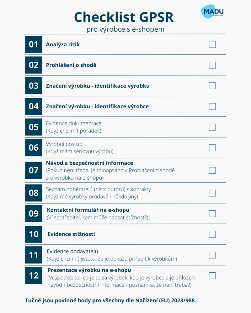 Checklist GPSR